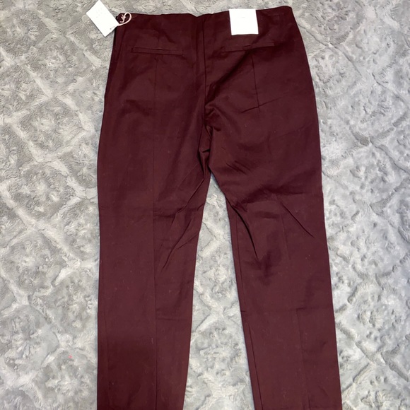 NWT High-Rise Skinny Ankle Pants Burgundy Stretch - Picture 4 of 8